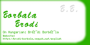 borbala brodi business card